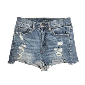 Aeropostale Aero Cheeky Short Blue Distressed Jean